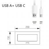 TELEBLOK - SOFT USB A+C CRNI